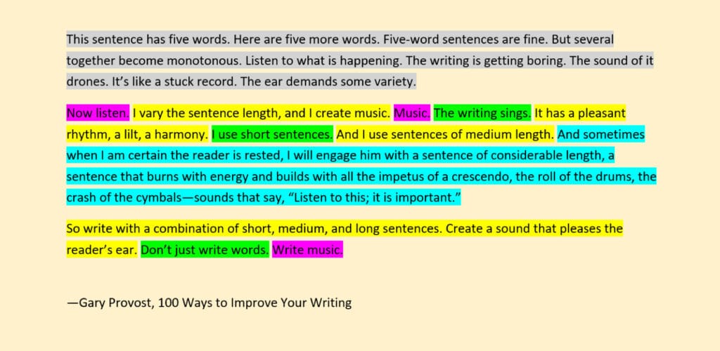 The image shows a million dollar writing lesson by Gary Provost. The book is a must-read for aspiring copywriters.